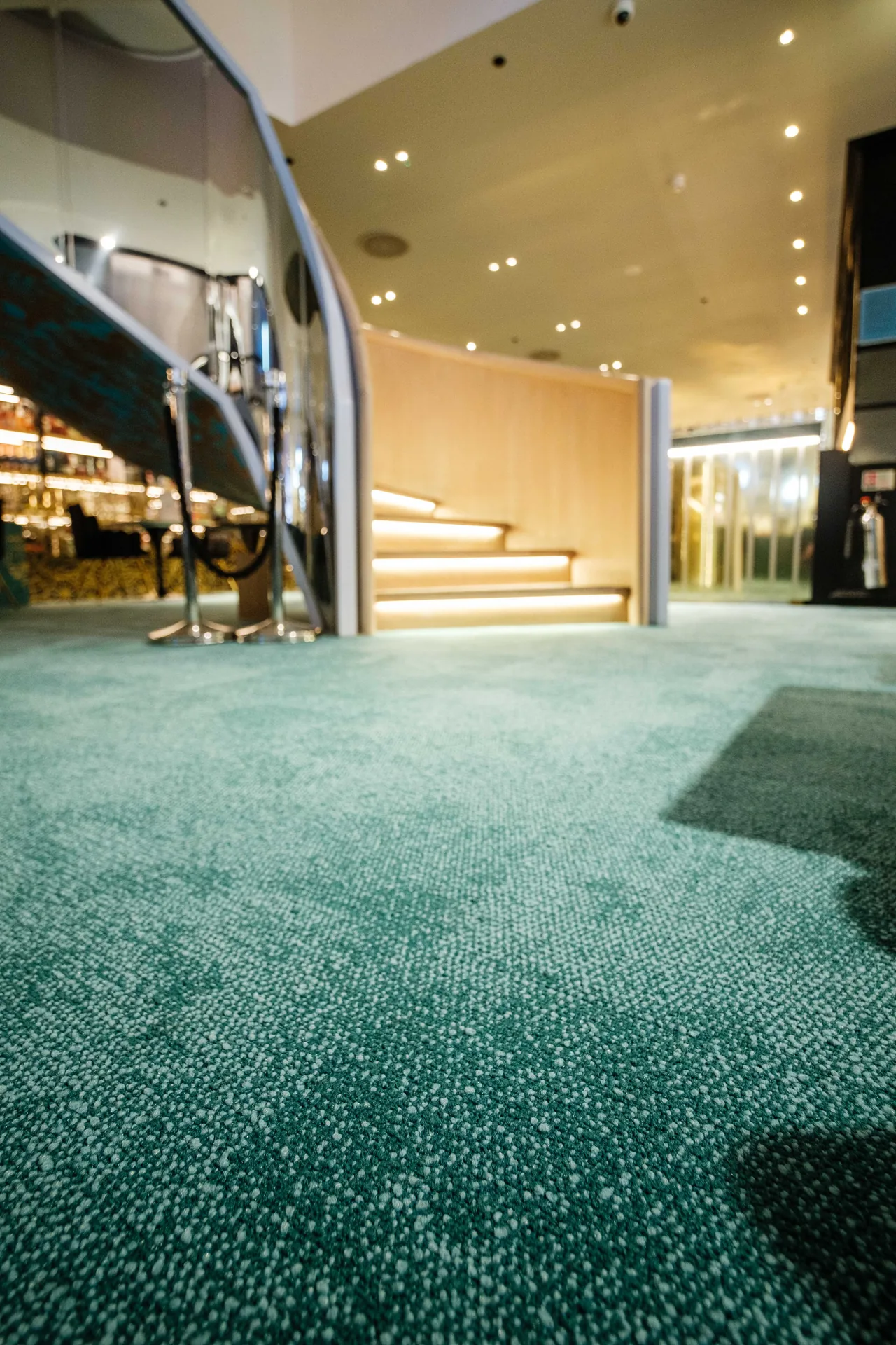 A conditioned high-end retail interior with concealed ceiling services